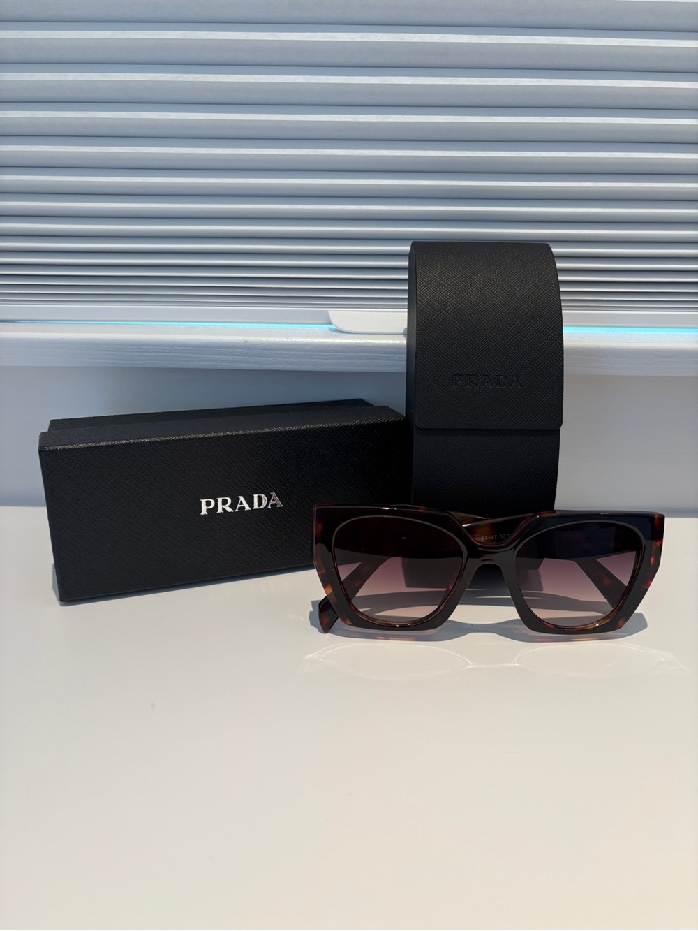 Prada Square Oversized Sunglasses Women Black & Brown Tortoiseshell